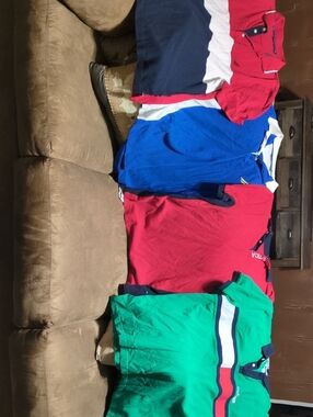 Tommy Hilfiger /Nautica Shirt Lot in Green, Red, Navy, White